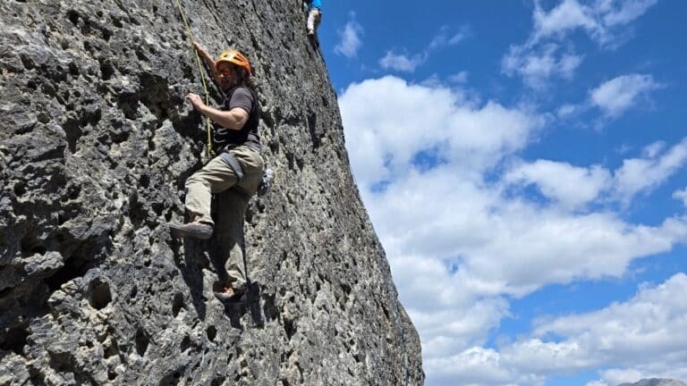 top rope climbing