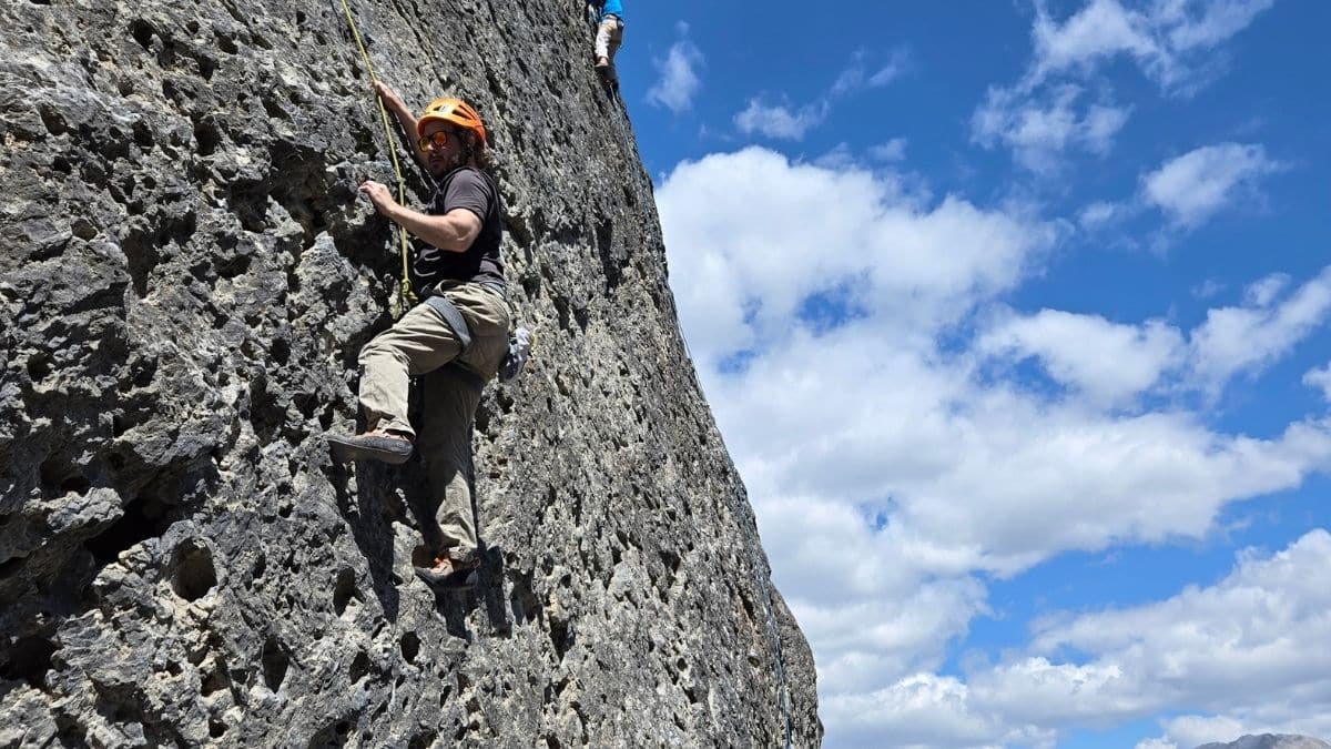 top rope climbing