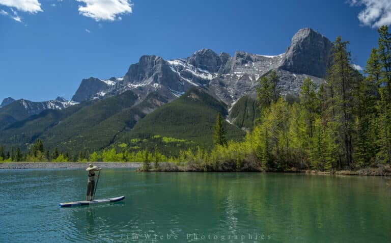 paddling blue green water