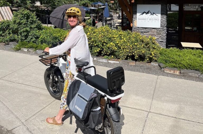 woman e-bike